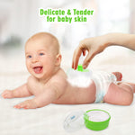 Mee Mee powder puff container close up highlighting BPA free material