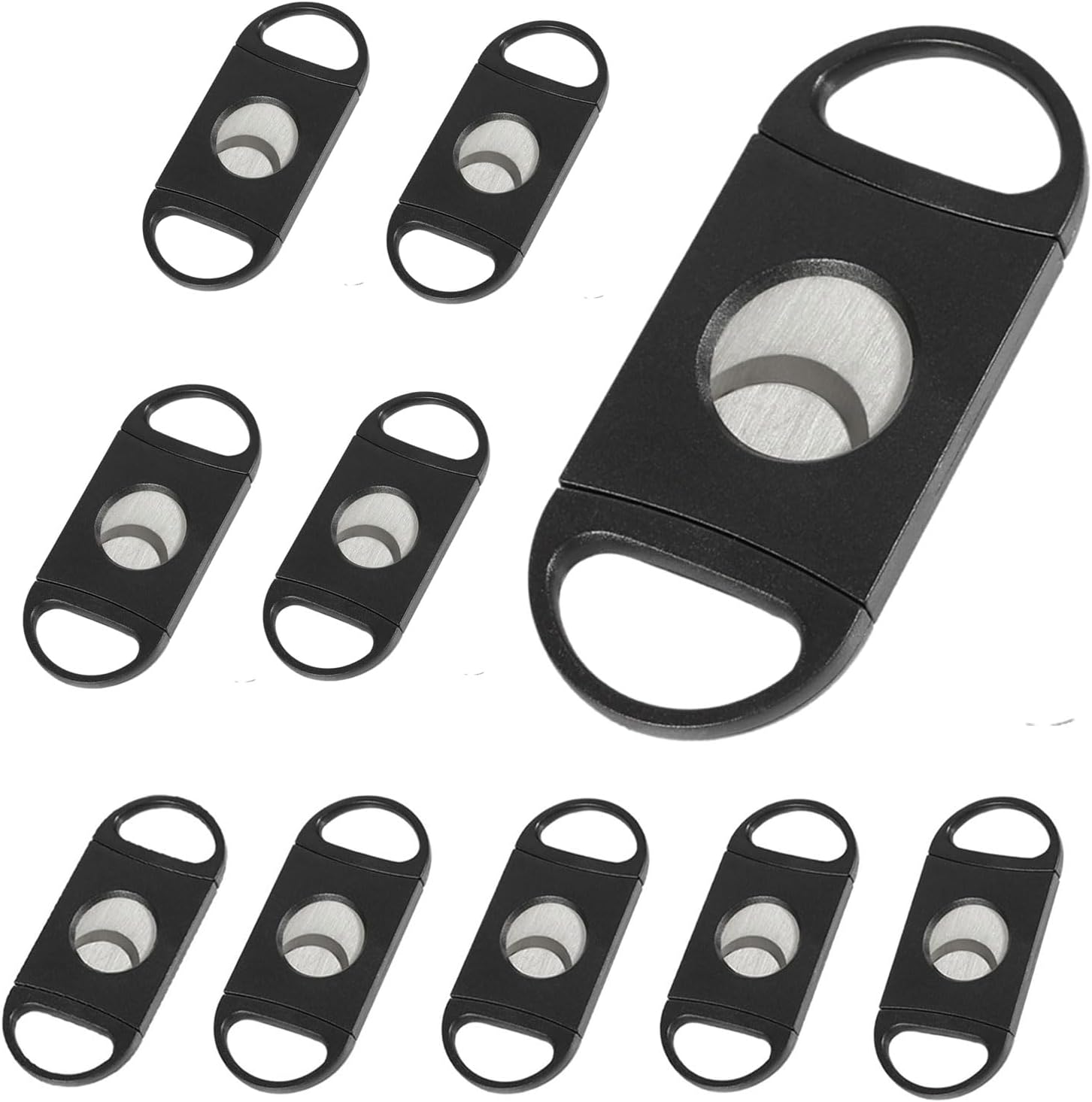 Cigar Cutter Double Blade Guillotine Portable Double Stainless Steel Blade Cigar Clippers Tool 10 Pack - Image 1