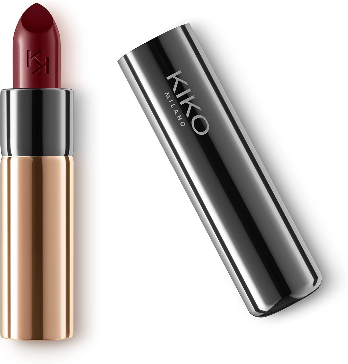 Kiko Milano Gossamer Emotion Creamy Lipstick 128 Marsala front view bold hydrating lipstick