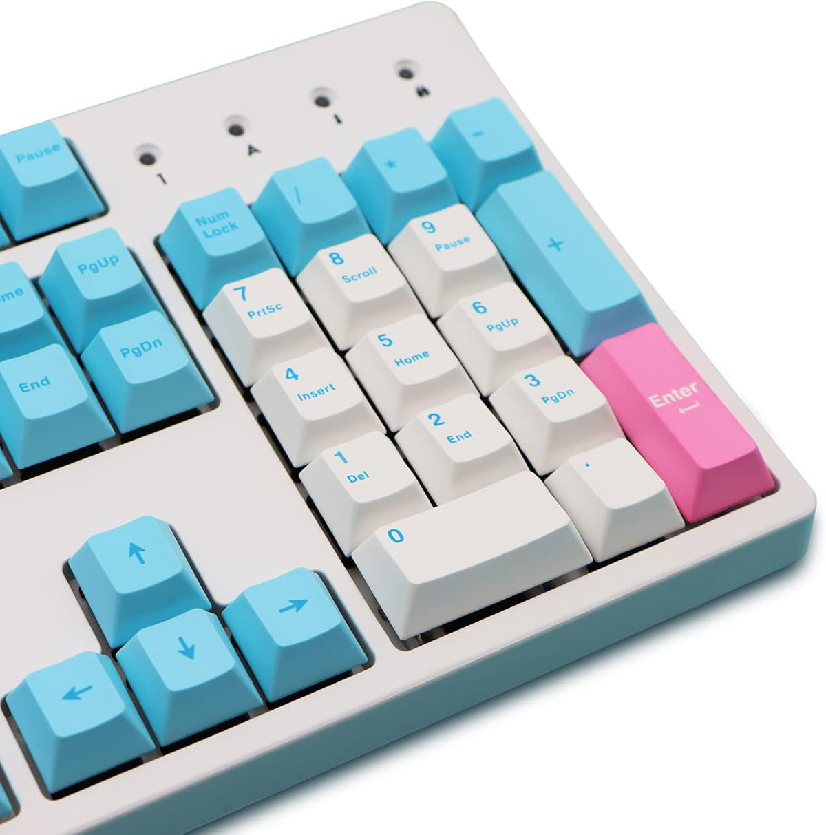 Molgria custom mechanical keyboard keycaps side angle highlighting matte texture