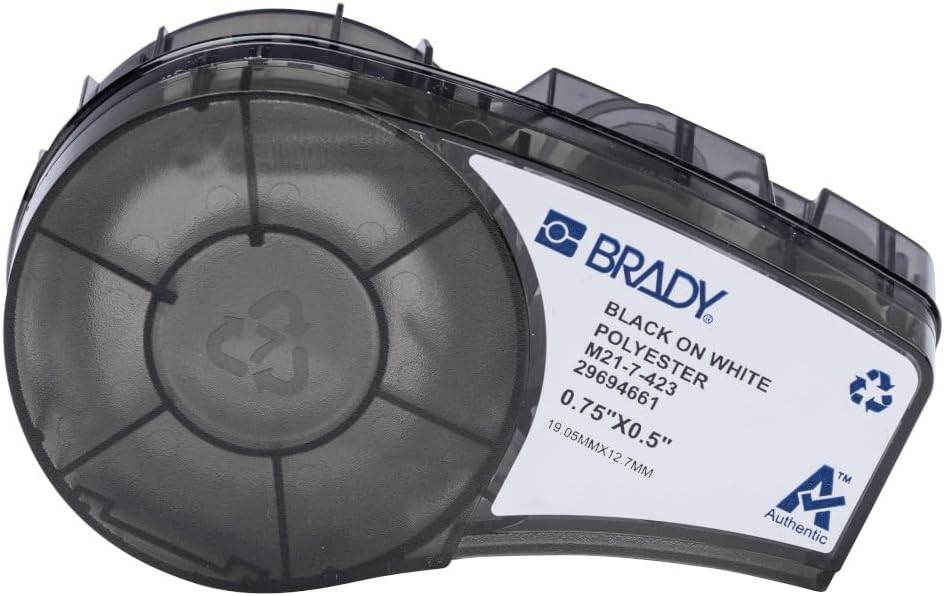 Brady label maker cartridge inserted in printer