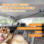 Dog Seatbelt, Car Harness with Coated Wire Rope, Happy Ride Dog Zipline, Safety Restraint No-Chew Tether Cable (Stainless Steel, 5 FT) - Image 4