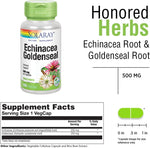 Back label displaying ingredients and serving size details