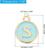 PATIKIL alphabet charm side profile displaying metal alloy thickness