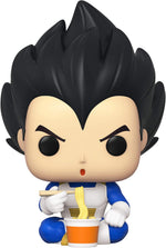 Funko Pop Dragon Ball Z Vegeta Eating Noodles front view collectible figure