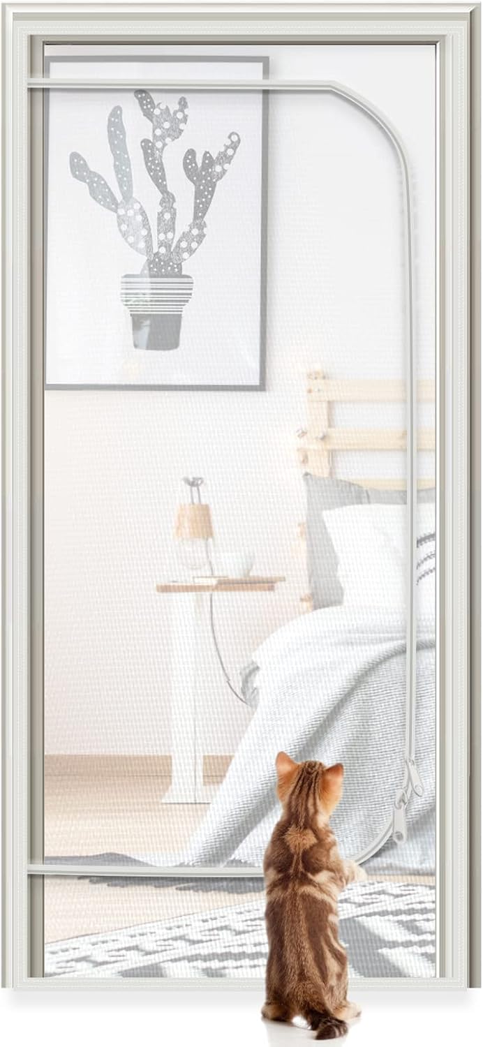 Bouticol cat resistant mesh screen door front view