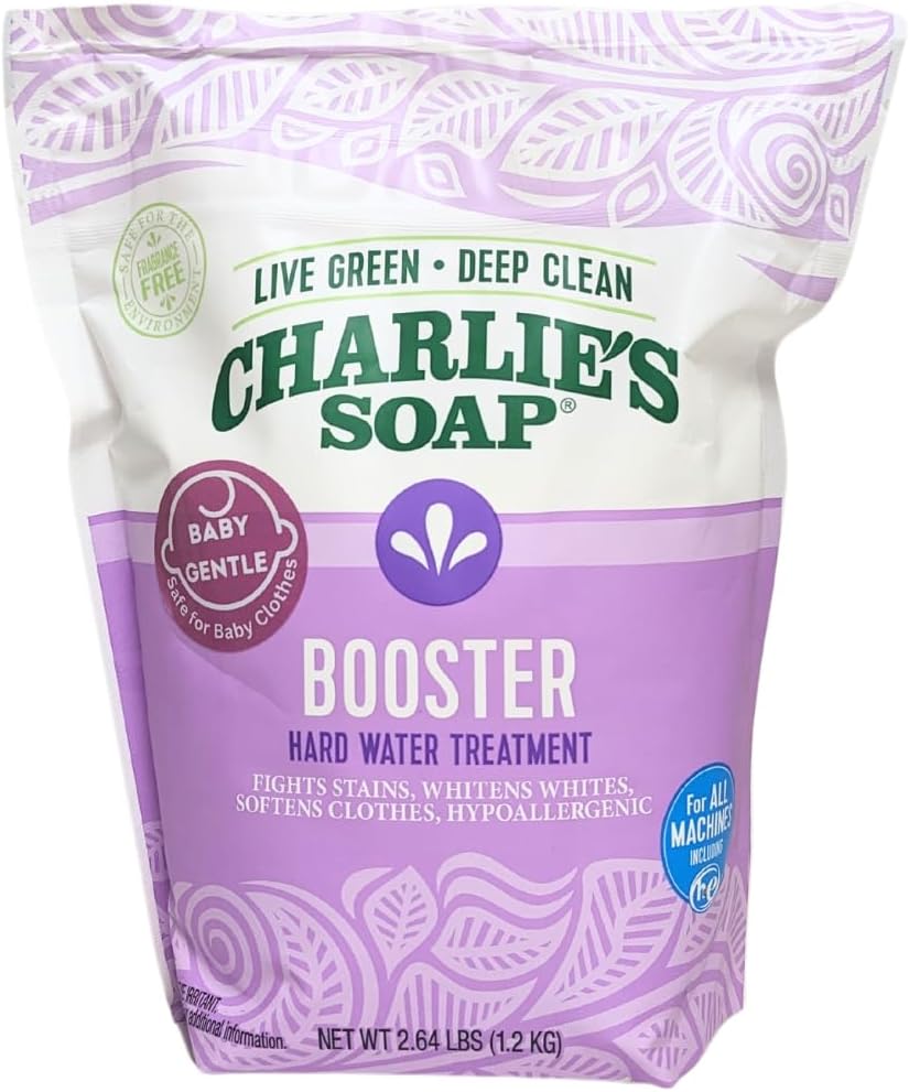 Charlie's Soap Booster & Hard Water Treatment Baby Gentle 2.64 LBS Natural Powdered Water Softener and Laundry Booster – Safe and Effective - Image 1