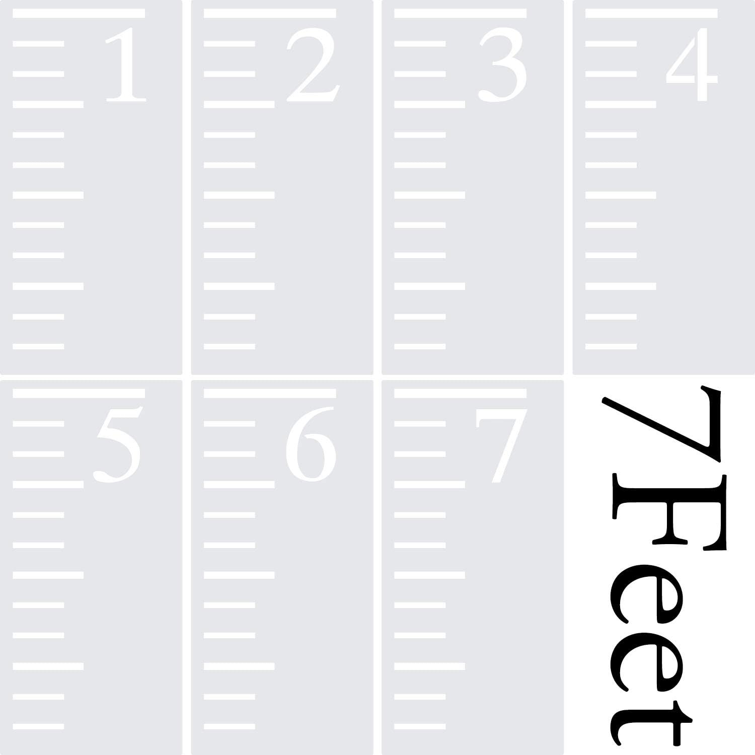 Onwon 7 feet growth chart stencil set for kids DIY projects
