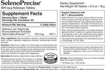 Pharma Nord Selenium 100mcg supplement bottle label showing product facts and ingredients list.