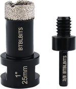 Threaded connection detail for angle grinder compatibility