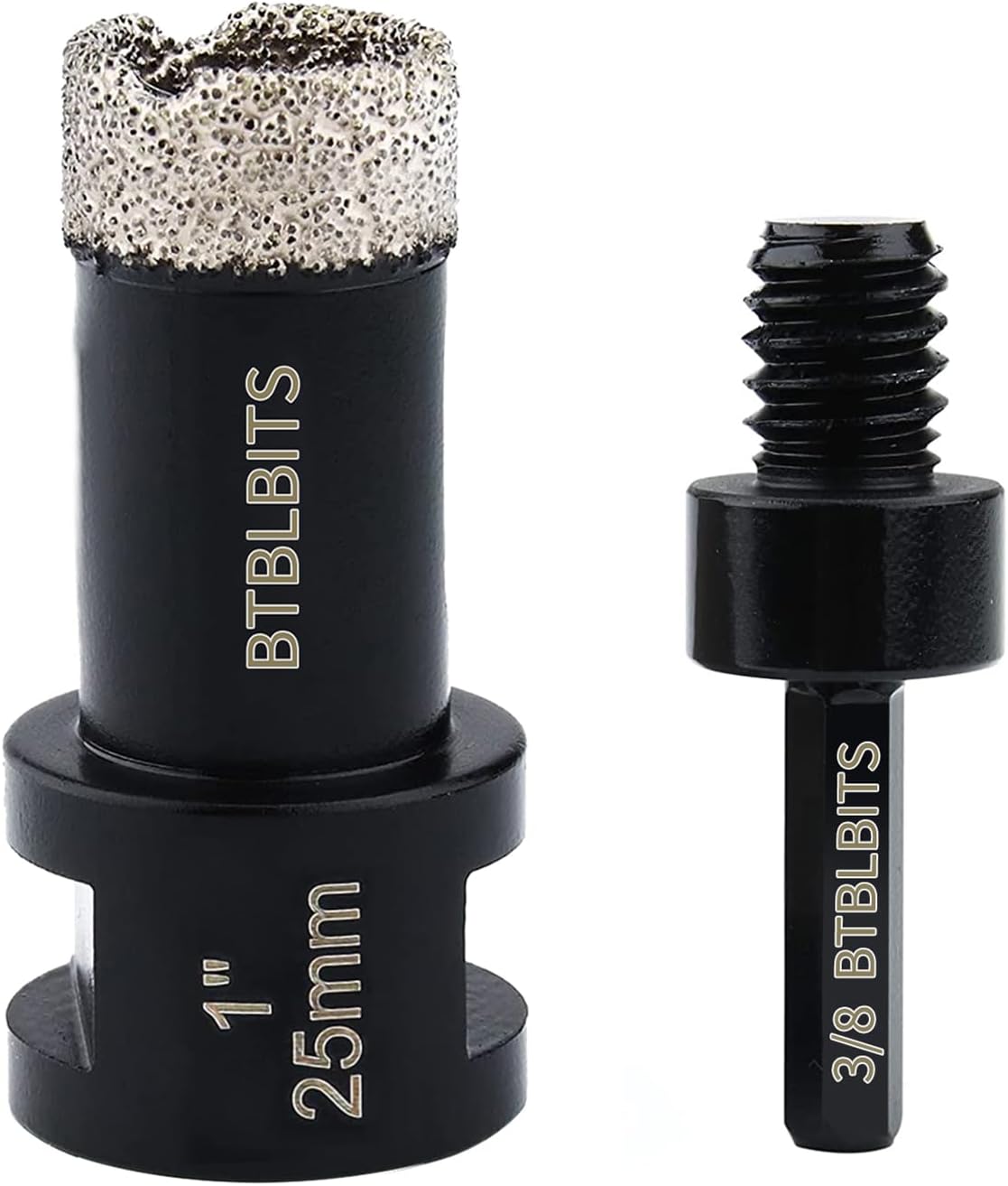 Threaded connection detail for angle grinder compatibility
