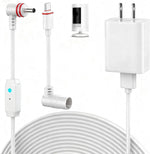 Nooukut weatherproof power cord for Ring camera front view showing dual connectors