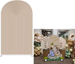 Brown Ripples Arched Frame Fabric Cover for Birthday Partied Double-Sided Stretchy Chiara Backdrops Arched Wall Stands Covers Arch Backdrop Cover 4x7ft - Image 13
