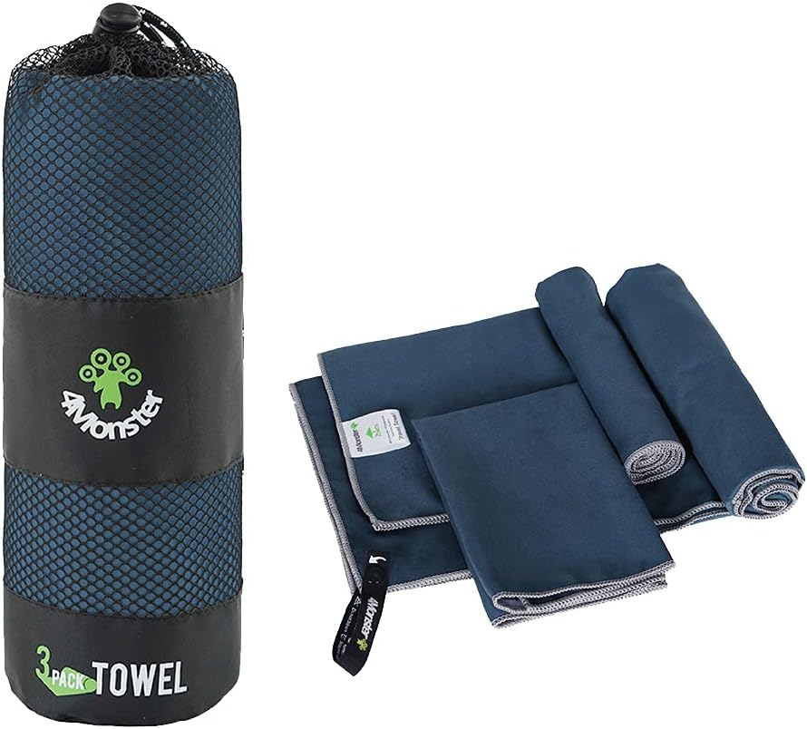 4Monster travel towel displayed for hiking and outdoor adventure use