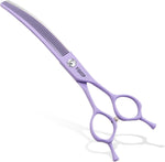FOGOSP professional curved thinning shears dog grooming scissors front view