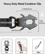 Joytale heavy duty dog leash close up of dual padded handles and traffic grip
