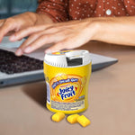Juicy Fruit forty piece resealable gum bottle close up