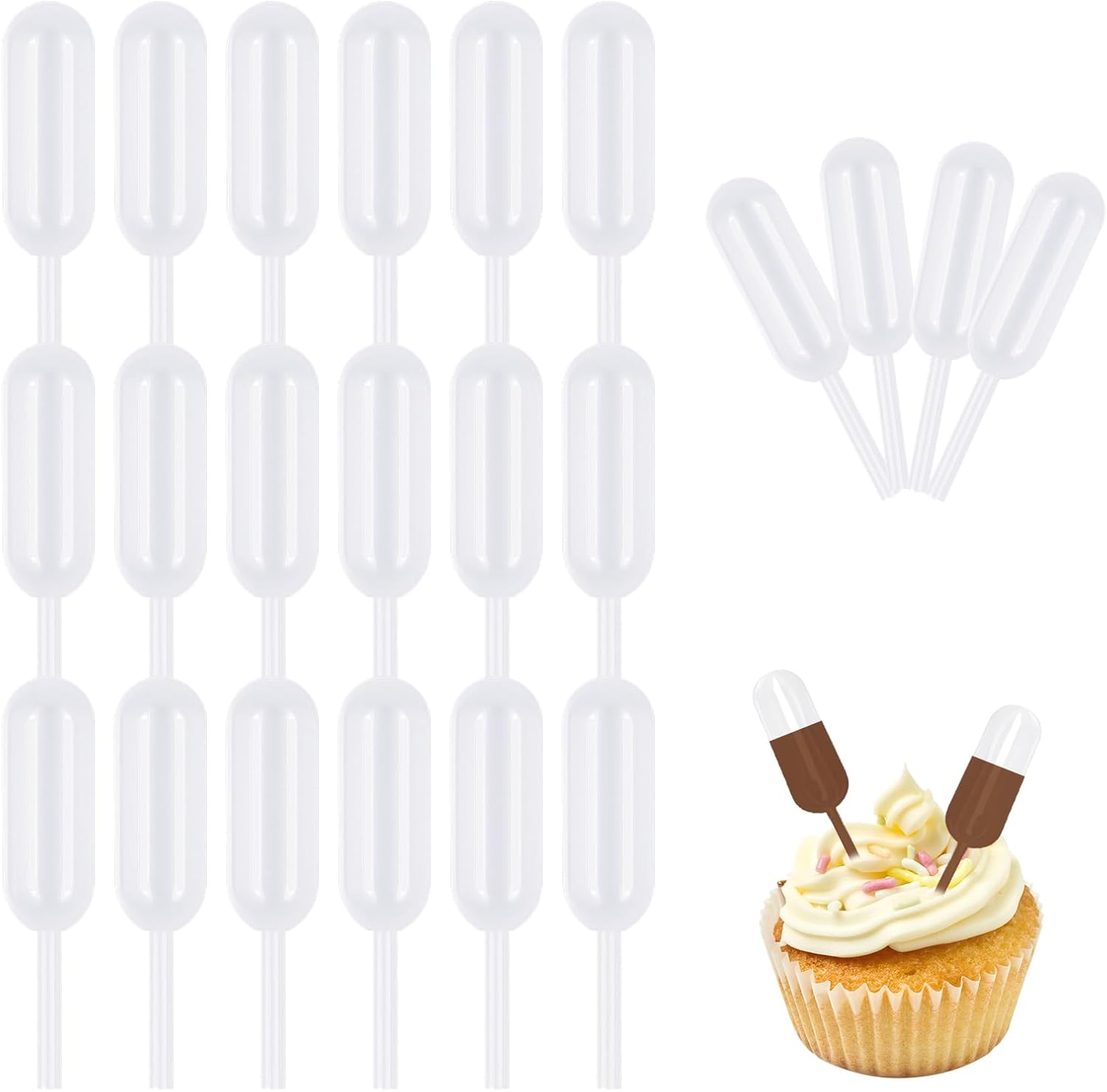 Yfaniti cupcake pipettes 50 pieces set front view