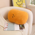 Wgxzyq potato plush toy side profile showing soft brown fabric