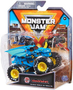 Monster Jam Spin Master Dragonoid truck close up of wheels and graphics