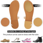 Self-adhesive backing protection layer on shoe pads