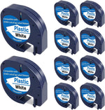 5-Pack Compatible with Dymo Letratag Refills 91200 91330 10697 S0721510 Label Maker Tape White Paper 12mm x 4m 1/2" x 13', Work with Dymo Letra Tag LT-100H LT-100T Plus 200B QX50 XR XM 2000 - Image 10