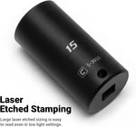Capri Tools impact socket pin hole and groove base