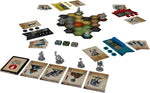Modular island game board set up for tactical combat