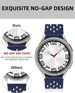 Quick release pin interface for easy installation on Samsung Galaxy watches.