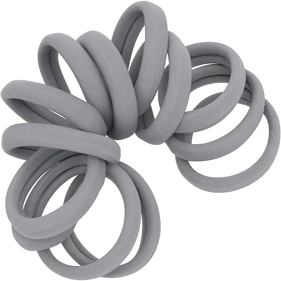 Cyndibands Seamless Hair Ties - Light Brown - Gentle Hair Ties No Damage, Standard Size 1.5 Inch, Soft and Stretchy Nylon Fabric Ponytail Holders - 12 Count - Image 10
