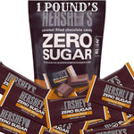 Side view of the one pound bulk variety chocolate candy bag packaging.