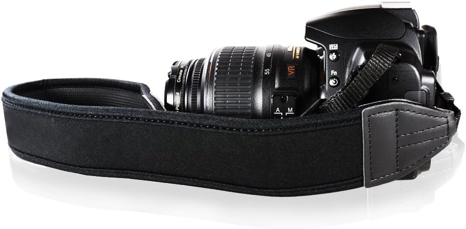 Adjustable ties feature demonstration on camera strap