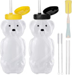 Aozita honey bear straw cups front view