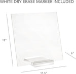 Russell+Hazel Acrylic Dry Erase Board with Stand, Clear | Keeps notes & reminders front and center on your desk. A clear acrylic dry erase board with a sturdy matching stand. - Image 10