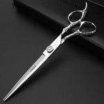 Sharonds Japanese stainless steel hairdressing shears side angle