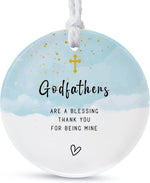 Christmas Ornament for Godmother 2026, for Godmother, A Gift to Commemorate Your deep Love for Each Other, Ceramic Ornament Keepsake, Printed on Both Sides (2.9") - Image 12