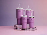 Stanley hydration tumbler showing splash resistant straw opening on FlowState lid