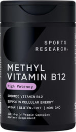 Sports Research active Vitamin B12 5000 mcg capsule dosage instructions