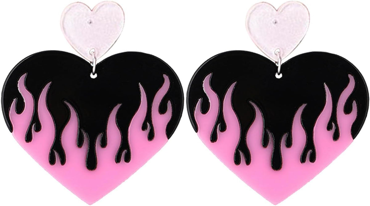 Heart Earrings for Women Valentines Pink Layered Glitter Tassel Valentines Day Outfit Galentines Gifts Jewelry - Image 13