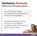 Zymox dog and cat ear wipes bottle back label details