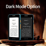 Obook5 pocket-sized electronic book reader in blue case
