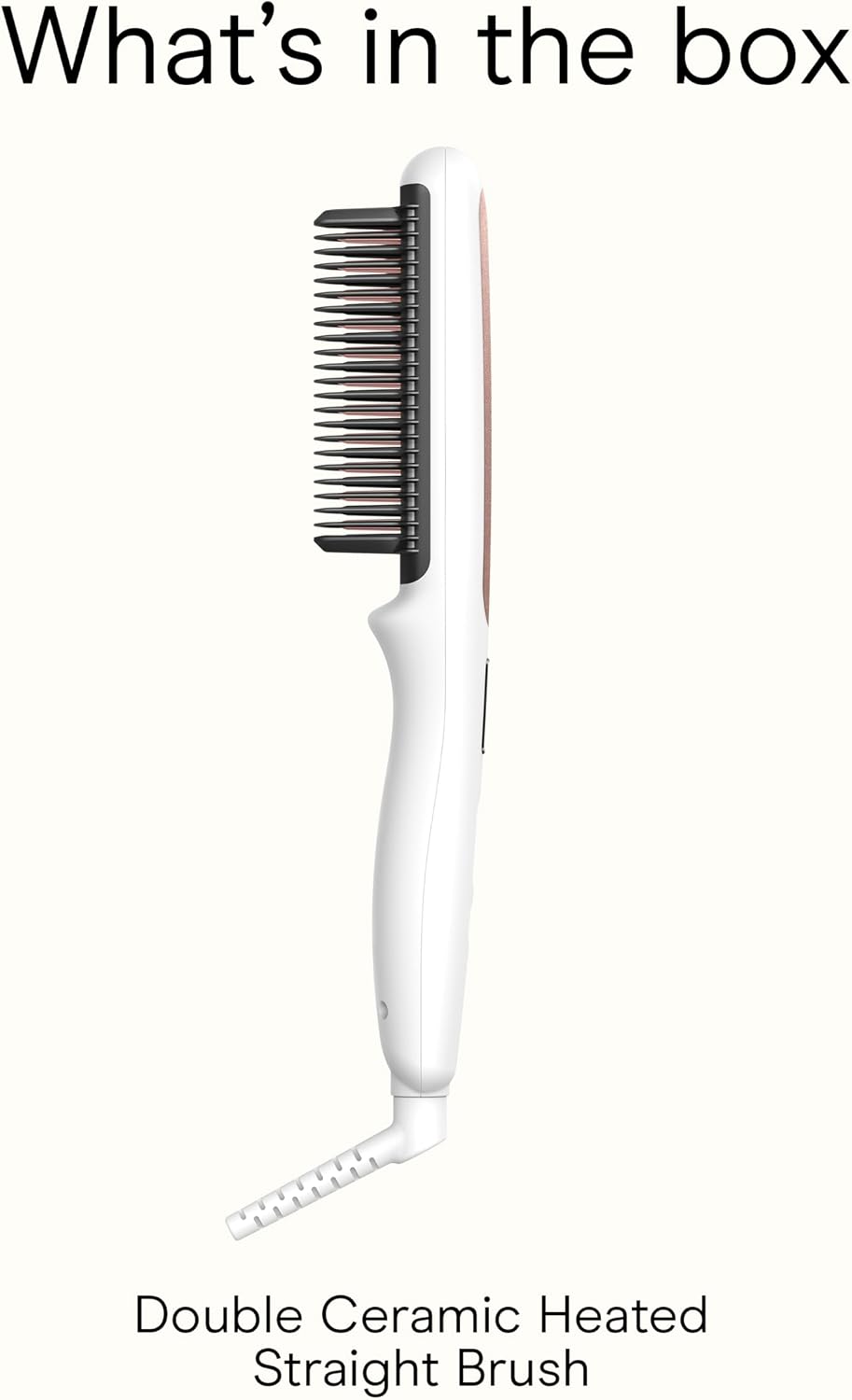 Conair double ceramic hair straightener brush in use styling hair