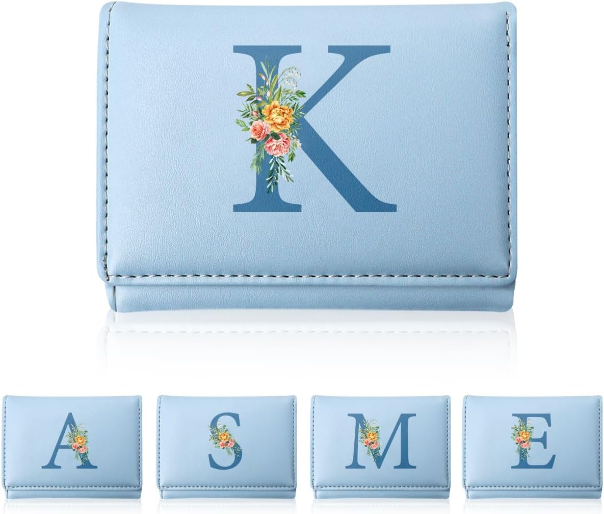 PU Leather Wallet for Teen Girls Women, Cash Pocket Card Holder ID Window Purse, Christmas Birthday Gifts for Daughter Granddaughter, Initial S, Blue - Image 15