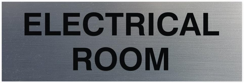Basic Electrical Room Door/Wall Sign | Durable Construction | Building Safety - Red/Gold - Medium (1 Pack) - Image 12