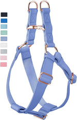Soft Leather No Pull Dog Harness - Adjustable Step in Dog Harness with Rose Gold Heavy Duty Metal Buckle, Freedom Nylon Dog Halter Vests for Small Medium Large Dogs Easy Walking Training (White,S) - Image 11