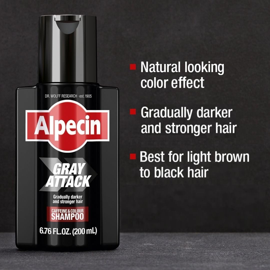 Alpecin shampoo bottles back view with ingredients list