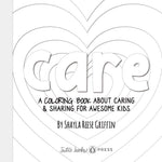 Shayla R Griffin Care coloring book front view paperback edition