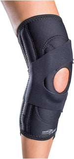 Adjustable compression strap layout for DonJoy knee brace