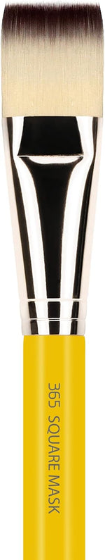 Bdellium Tools square mask brush yellow handle synthetic bristles detail