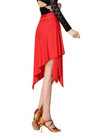 ZX red salsa skirt fabric stretch and texture detail